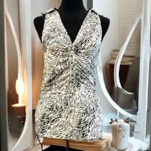 Free People Zebra Print Top ~ L - Picture 1 of 3